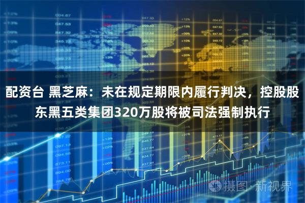 配资台 黑芝麻：未在规定期限内履行判决，控股股东黑五类集团320万股将被司法强制执行